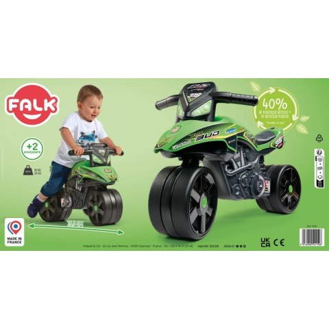FALK Jeździk Racing Zielony Motorek Szerokie Koła od 1 roku FALK Jeździk Racing Zielony Motorek Szerokie Koła od 1 roku