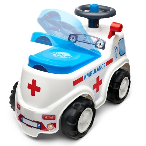 FALK Jeździk Samochód Ambulans z Klaksonem od 1 roku FALK Jeździk Samochód Ambulans z Klaksonem od 1 roku