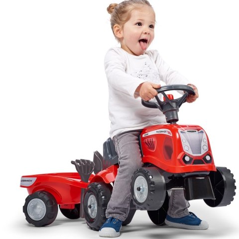 FALK Traktorek Baby Mac Cormick Czerwony z Przyczepką + akc. od 1 roku FALK Traktorek Baby Mac Cormick Czerwony z Przyczepką + akc. od 1 roku