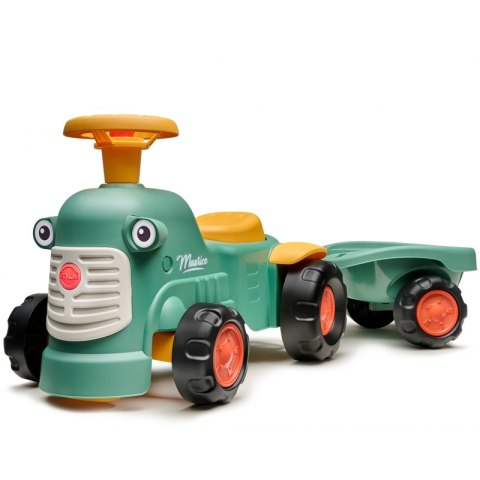 FALK Traktorek Baby Maurice Zielony Vintage z Przyczepką od 1 roku FALK Traktorek Baby Maurice Zielony Vintage z Przyczepką od 1 roku