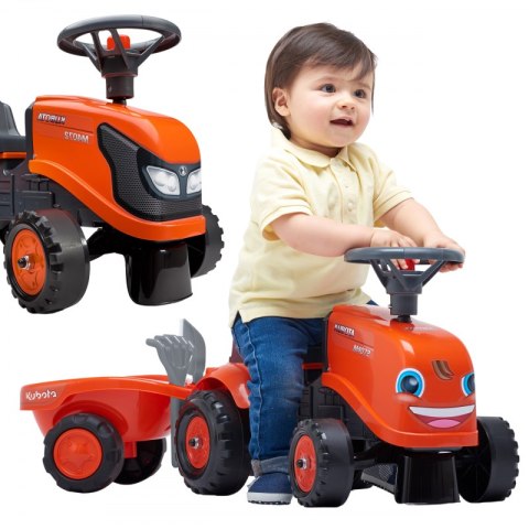FALK Traktorek Kubota Pomarańczowy z Przyczepką + akc. od 1 roku FALK Traktorek Kubota Pomarańczowy z Przyczepką + akc. od 1 roku