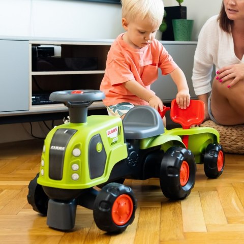 FALK Jeździk Claas 470 Arion Zielony z Przyczepką + Zestaw do piasku FALK Jeździk Claas 470 Arion Zielony z Przyczepką + Zestaw do piasku