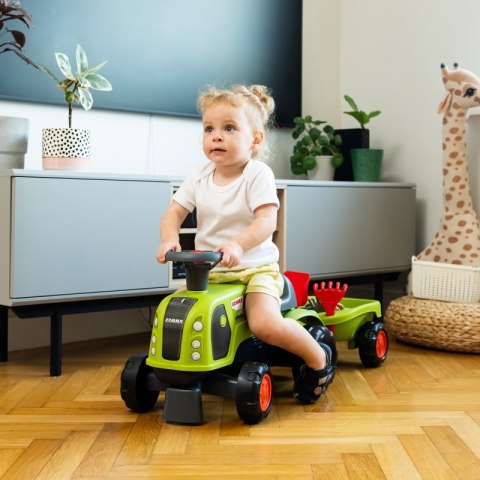 FALK Jeździk Claas 470 Arion Zielony z Przyczepką + Zestaw do piasku FALK Jeździk Claas 470 Arion Zielony z Przyczepką + Zestaw do piasku