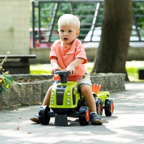 FALK Jeździk Claas 470 Arion Zielony z Przyczepką + Zestaw do piasku FALK Jeździk Claas 470 Arion Zielony z Przyczepką + Zestaw do piasku