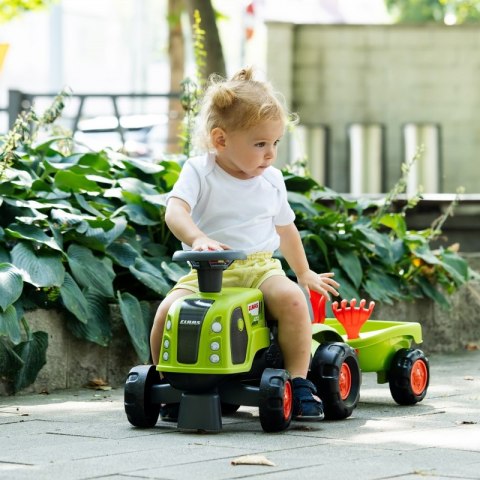 FALK Jeździk Claas 470 Arion Zielony z Przyczepką + Zestaw do piasku FALK Jeździk Claas 470 Arion Zielony z Przyczepką + Zestaw do piasku