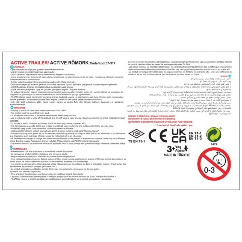 WOOPIE Przyczepka ACTIVE TRAILER Żółta 35 kg