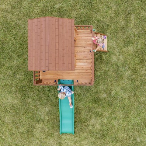 Drewniany Plac Zabaw Echo Heights Zjeżdżalnia Domek Kuchnia Backyard Drewniany Plac Zabaw Echo Heights Zjeżdżalnia Domek Kuchnia Backyard
