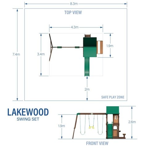 Drewniany Plac Zabaw Lakewood Huśtawki Zjeżdżalnia Domek Backyard Drewniany Plac Zabaw Lakewood Huśtawki Zjeżdżalnia Domek Backyard