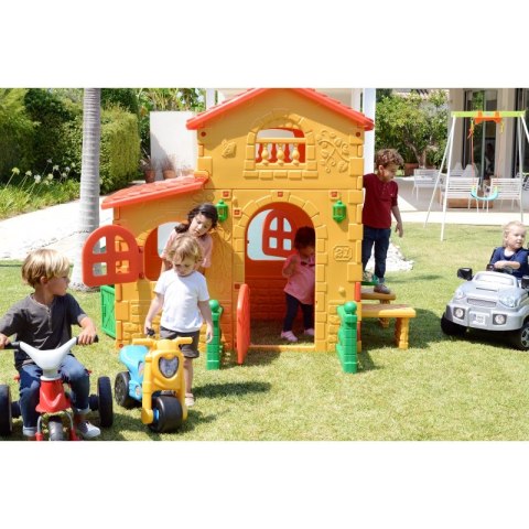 FEBER Domek Ogrodowy Super Villa ze Stolikiem Krzesłami Duży FEBER Domek Ogrodowy Super Villa ze Stolikiem Krzesłami Duży