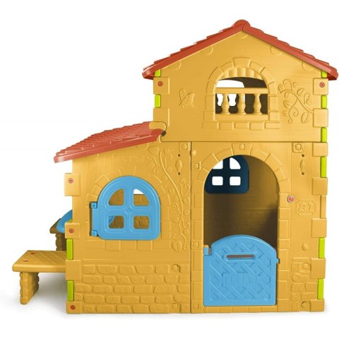 FEBER Domek Ogrodowy Super Villa ze Stolikiem Krzesłami Duży FEBER Domek Ogrodowy Super Villa ze Stolikiem Krzesłami Duży