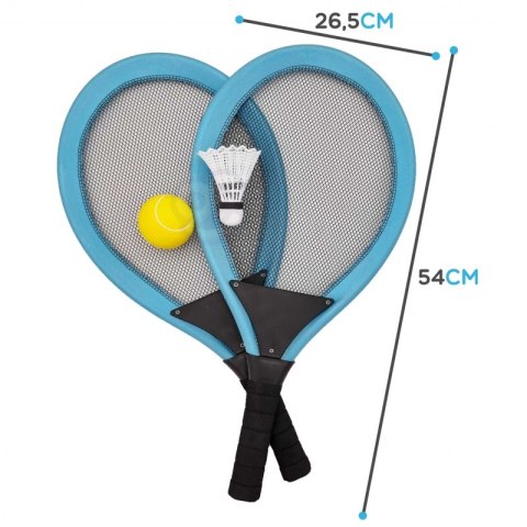 WOOPIE Duże Rakietki do Tenisa Badminton dla Dzieci Zestaw + Piłka Lotka WOOPIE Duże Rakietki do Tenisa Badminton dla Dzieci Zestaw + Piłka Lotka