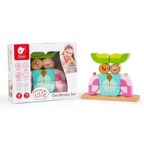 Kreatywne Drewniane Klocki Przestrzenne 3d Classic World Sowa Kreatywne Drewniane Klocki Przestrzenne 3d Classic World Sowa