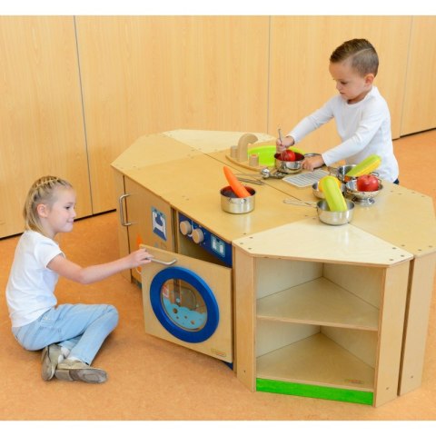 MASTERKIDZ Drewniana Szafka Kuchenna Narożna dla Dzieci MASTERKIDZ Drewniana Szafka Kuchenna Narożna dla Dzieci