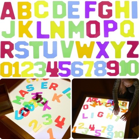 MASTERKIDZ Przezroczyste Cyfry i Litery 38 szt. Montessori MASTERKIDZ Przezroczyste Cyfry i Litery 38 szt. Montessori