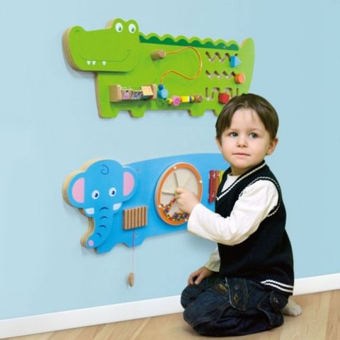 VIGA Tablica Sensoryczna Manipulacyjna Słonik Certyfikat FSC Montessori VIGA Tablica Sensoryczna Manipulacyjna Słonik Certyfikat FSC Montessori