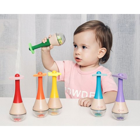 CLASSIC WORLD Grzechotka 2w1 Drewniany Instrument Tęczowy Marakas 1 szt. CLASSIC WORLD Grzechotka 2w1 Drewniany Instrument Tęczowy Marakas 1 szt.