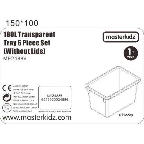 MASTERKIDZ Akrylowe Pojemniki Na Elementy Do Tablicy STEM 6 Sztuk MASTERKIDZ Akrylowe Pojemniki Na Elementy Do Tablicy STEM 6 Sztuk