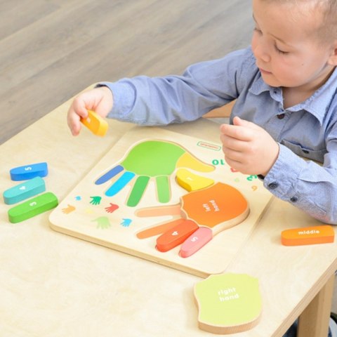 MASTERKIDZ Edukacyjna Tabliczka Drewniana Liczenie Na Palcach MASTERKIDZ Edukacyjna Tabliczka Drewniana Liczenie Na Palcach