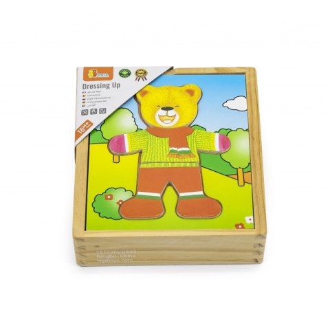 VIGA Drewniane Puzzle Układanka Edukacyjna Ubierz Misia Chłopca VIGA Drewniane Puzzle Układanka Edukacyjna Ubierz Misia Chłopca