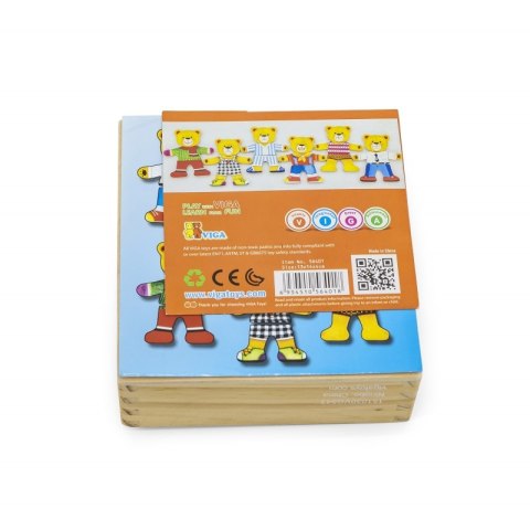 VIGA Drewniane Puzzle Układanka Edukacyjna Ubierz Misia Chłopca VIGA Drewniane Puzzle Układanka Edukacyjna Ubierz Misia Chłopca