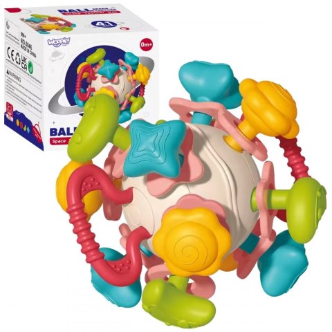 WOOPIE BABY Miękka Grzechotka 4w1 Gryzak Zabawka Sensoryczna dla Niemowląt 0m+ WOOPIE BABY Miękka Grzechotka 4w1 Gryzak Zabawka Sensoryczna dla Niemowląt 0m+