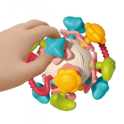 WOOPIE BABY Miękka Grzechotka 4w1 Gryzak Zabawka Sensoryczna dla Niemowląt 0m+ WOOPIE BABY Miękka Grzechotka 4w1 Gryzak Zabawka Sensoryczna dla Niemowląt 0m+