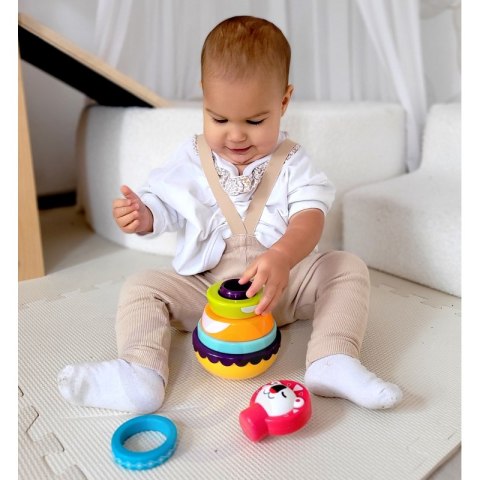 WOOPIE BABY Zabawka Sensoryczna Układanka Piramidka dla Niemowląt 6 el. WOOPIE BABY Zabawka Sensoryczna Układanka Piramidka dla Niemowląt 6 el.