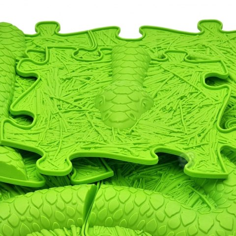 WOOPIE Mata Sensoryczna Ortopedyczna Puzzle Wąż Zielony 6 el. WOOPIE Mata Sensoryczna Ortopedyczna Puzzle Wąż Zielony 6 el.