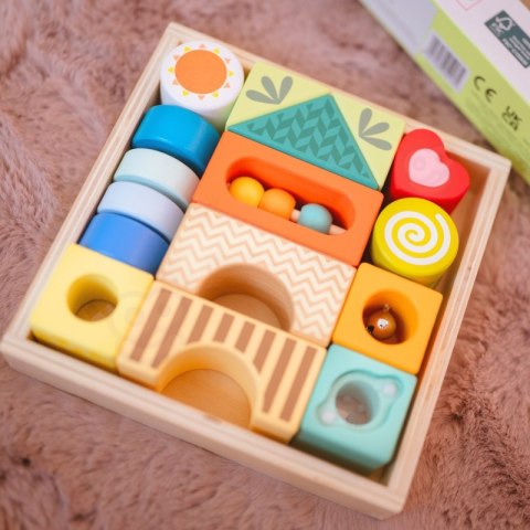 CLASSIC WORLD Drewniane Klocki Sensoryczne 7 Funkcji Układanka Multifunkcyjna Kształty Dźwięk MONTESSORI 14 el. CLASSIC WORLD Drewniane Klocki Sensoryczne 7 Funkcji Układanka Multifunkcyjna Kształty Dźwięk MONTESSORI 14 el.