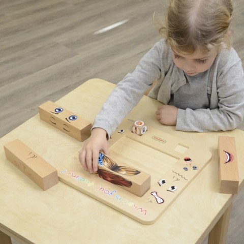 MASTERKIDZ Nauka Emocji Gra Drewniana Montessori MASTERKIDZ Nauka Emocji Gra Drewniana Montessori