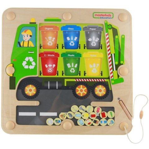 MASTERKIDZ Tablica Magnetyczna Segregowanie Odpadów Ciężarówka do Recyklingu Montessori MASTERKIDZ Tablica Magnetyczna Segregowanie Odpadów Ciężarówka do Recyklingu Montessori