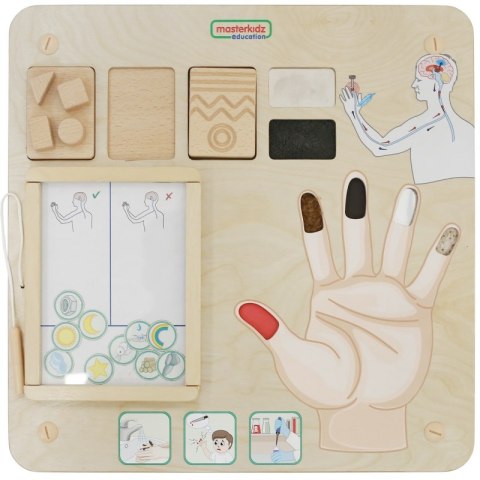 MASTERKIDZ Tablica Edukacyjna Zmysł Dotyku Montessori MASTERKIDZ Tablica Edukacyjna Zmysł Dotyku Montessori