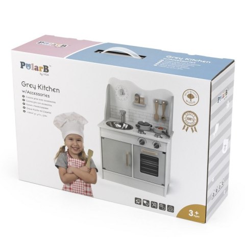 VIGA PolarB Drewniana Kuchnia z Akcesoriami Eco Gray VIGA PolarB Drewniana Kuchnia z Akcesoriami Eco Gray