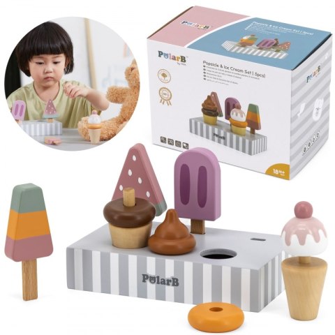VIGA PolarB Lody na Patyku ze Stojakiem 5 szt. VIGA PolarB Lody na Patyku ze Stojakiem 5 szt.