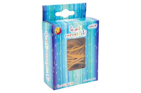 Gumki recepturki kolor naturalny rozm. 5cm pudełko zawiera 60g GUM-0674 Gumki recepturki kolor naturalny rozm. 5cm pudełko zawiera 60g GUM-0674