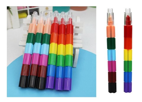 Kredka 6szt sześciokolorowa 13cm DXY-109 Kredka 6szt sześciokolorowa 13cm DXY-109