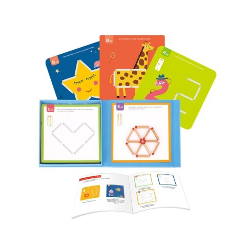TOOKY TOY Drewniana Układanka Montessori Gra Logiczna Łamigłówki Zapałki Magnetyczne dla Dzieci 58 el. TOOKY TOY Drewniana Układanka Montessori Gra Logiczna Łamigłówki Zapałki Magnetyczne dla Dzieci 58 el.