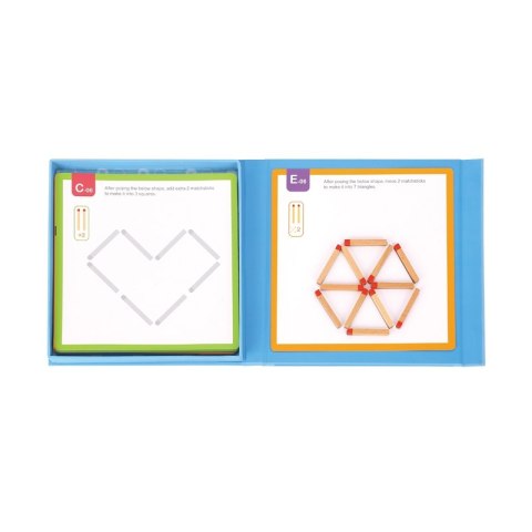 TOOKY TOY Drewniana Układanka Montessori Gra Logiczna Łamigłówki Zapałki Magnetyczne dla Dzieci 58 el. TOOKY TOY Drewniana Układanka Montessori Gra Logiczna Łamigłówki Zapałki Magnetyczne dla Dzieci 58 el.