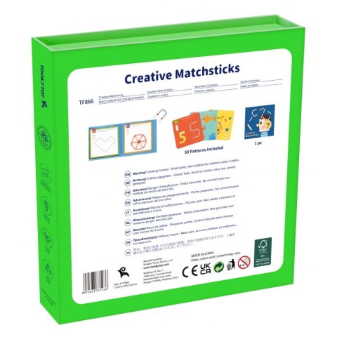 TOOKY TOY Drewniana Układanka Montessori Gra Logiczna Łamigłówki Zapałki Magnetyczne dla Dzieci 58 el. TOOKY TOY Drewniana Układanka Montessori Gra Logiczna Łamigłówki Zapałki Magnetyczne dla Dzieci 58 el.