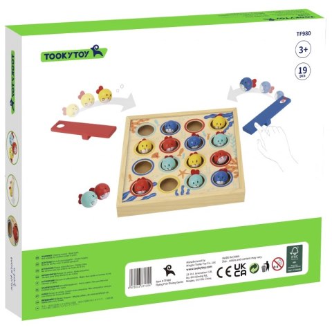 TOOKY TOY Gra dla Dzieci Drewniany Stół Latające Rybki 19 el. TOOKY TOY Gra dla Dzieci Drewniany Stół Latające Rybki 19 el.