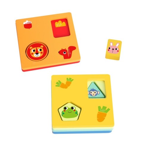TOOKY TOY Układanka Montessori Kształty i Kolory Zwierzątka 6 Planszy FSC TOOKY TOY Układanka Montessori Kształty i Kolory Zwierzątka 6 Planszy FSC
