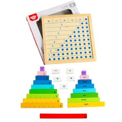 Tooky Toy Drewniana Tablica Matematyczna Nauka Liczenia Liczydło Tooky Toy Drewniana Tablica Matematyczna Nauka Liczenia Liczydło