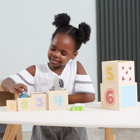 VIGA Drewniana Piramidka Układanka Klocki Sorter Montessori VIGA Drewniana Piramidka Układanka Klocki Sorter Montessori