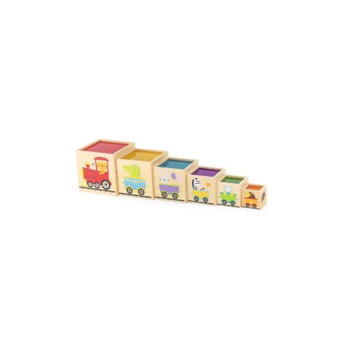 VIGA Drewniana Piramidka Układanka Klocki Sorter Montessori VIGA Drewniana Piramidka Układanka Klocki Sorter Montessori
