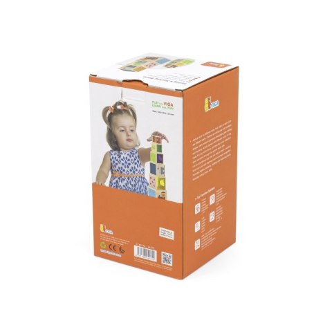 VIGA Drewniana Piramidka Układanka Klocki Sorter Montessori VIGA Drewniana Piramidka Układanka Klocki Sorter Montessori