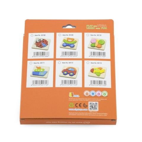 VIGA Pierwsze drewniane Puzzle maluszka Biedronka VIGA Pierwsze drewniane Puzzle maluszka Biedronka