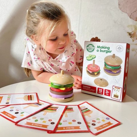 WOOPIE GREEN Drewniany Burger Restauracja Układanka dla Dzieci 15 el. Certyfikat FSC WOOPIE GREEN Drewniany Burger Restauracja Układanka dla Dzieci 15 el. Certyfikat FSC