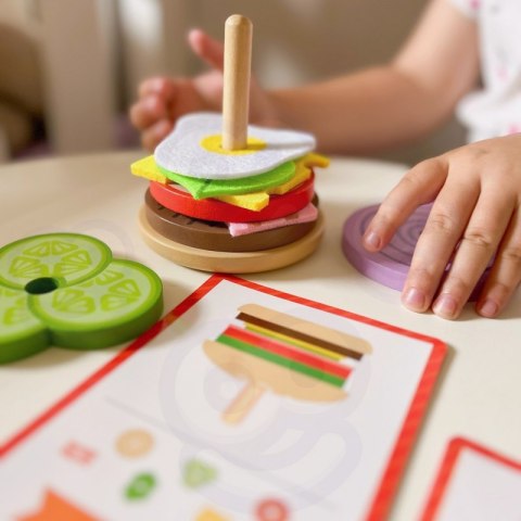 WOOPIE GREEN Drewniany Burger Restauracja Układanka dla Dzieci 15 el. Certyfikat FSC WOOPIE GREEN Drewniany Burger Restauracja Układanka dla Dzieci 15 el. Certyfikat FSC