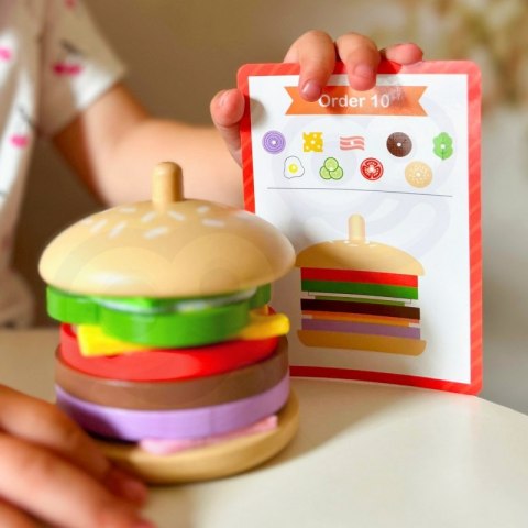 WOOPIE GREEN Drewniany Burger Restauracja Układanka dla Dzieci 15 el. Certyfikat FSC WOOPIE GREEN Drewniany Burger Restauracja Układanka dla Dzieci 15 el. Certyfikat FSC