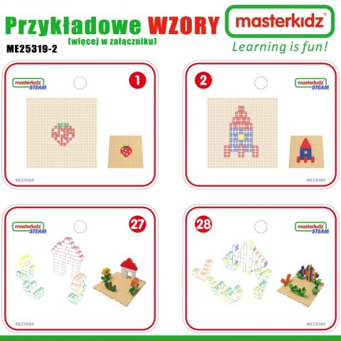 MASTERKIDZ Drewniany Stół Edukacyjny + AKCESORIA STEM WALL + 563 Klocków MASTERKIDZ Drewniany Stół Edukacyjny + AKCESORIA STEM WALL + 563 Klocków